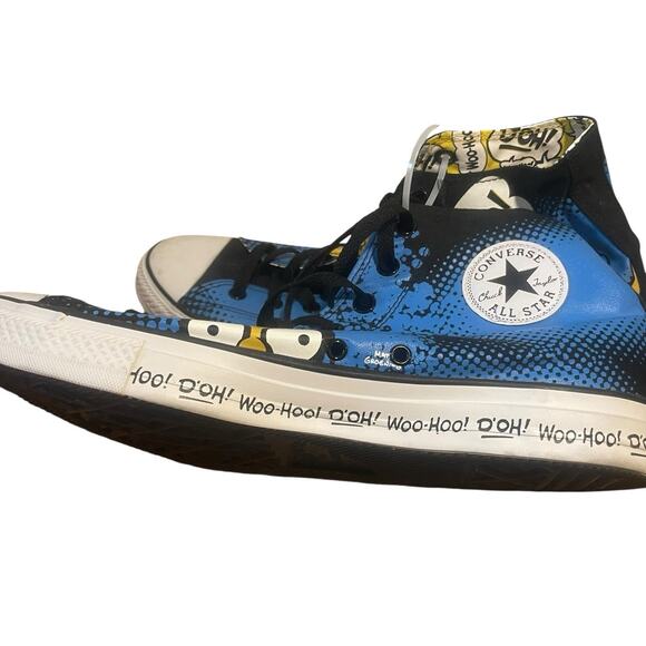 Converse All Star High Tops Homer Simpson D\'OH WOOHOO Mens Size 12Women\'s 14 main image 8